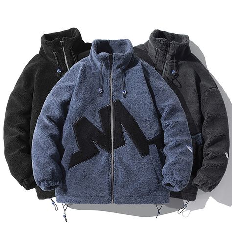 Autumn/Winter Warm Fleece Jacket  Material:100%Polyester  Size:M,L,XL,2XL，3XL,4XL Color：black,haze blue,dark gray  Season: Spring,Autumn,Winter   Occasion: Leisure,Outdoor, Daily,Vacation Color Block Coats, Slim Pants Outfit, Mens Tracksuit, Streetwear Winter, Stand Collar Coat, Hoodies Men Style, Winter Fashion Coats, Mens Jackets Casual, Track Suit Men