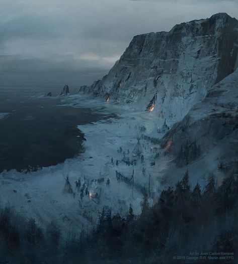 ArtStation - Game of Thrones LCG - Dance of Shadows, Juan Carlos Barquet Snow Landscape Fantasy Art, Photoshop Wallpaper, Snow Mountain City Fantasy Art, Game Of Thrones Landscape Art, Fantasy Snowy Mountains, Snowy Mountain Fantasy Art, Icewind Dale, Arte Viking, Navi A Vela