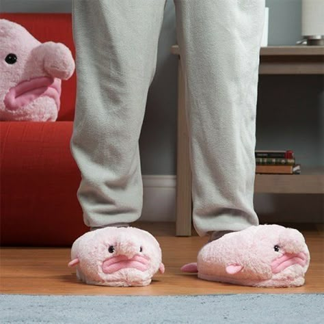 Blobfish Slippers, Blobfish Plush, Blob Fish, Plush Slippers, Think Geek, Cute Stuffed Animals, Sock Shoes, Creative Gifts, Cute Shoes