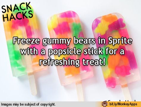 Cool Food Hacks, Wallpaper Food, Snack Hacks, Summer Snacks, Think Food, Sweet Snacks Recipes, Fun Baking Recipes, Easy Baking Recipes, Gummy Bears