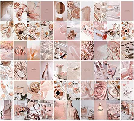 Dorm Photo Wall, Aesthetic Pictures Pink, Pink Flower Pictures, Collage Kit Aesthetic, Posters For Bedroom, Collage Prints, Pink Wall Decor, Pink Room Decor, Wall Collage Kit