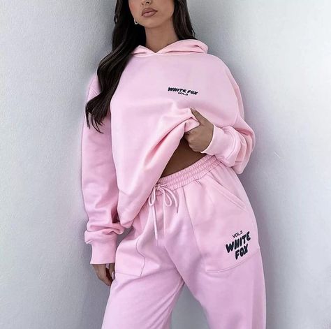 Any White Fox lovers here❓❓ Coming soon! In sizes 8-20. Watch this space👀👀👀 Sweater Two Piece Set, Comfy School Outfits, Spring Outfits For School, Shiny Pants, Two Piece Pants Set, Hoodie And Sweatpants, Hoodie Set, Sweatshirt Set