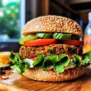 Veg Burger Photography, Summer Veggies Recipes, Homemade Veggie Burger, Homemade Veggie Burger Recipe, Healthy 2024, Veg Burger, Hamburger Meals, Recipes Grill, Veggie Burger Recipe