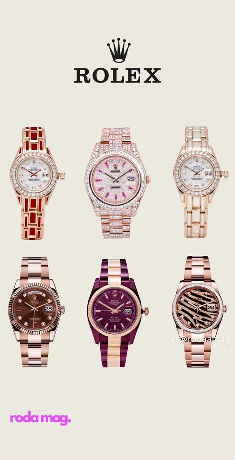 Women Rolex Watches, Expensive Watches For Women, Icon Jewelry, Pretty Watches, Rolex Watches Women, Fancy Watches, Rolex Women, Expensive Jewelry Luxury, Fancy Jewellery Designs