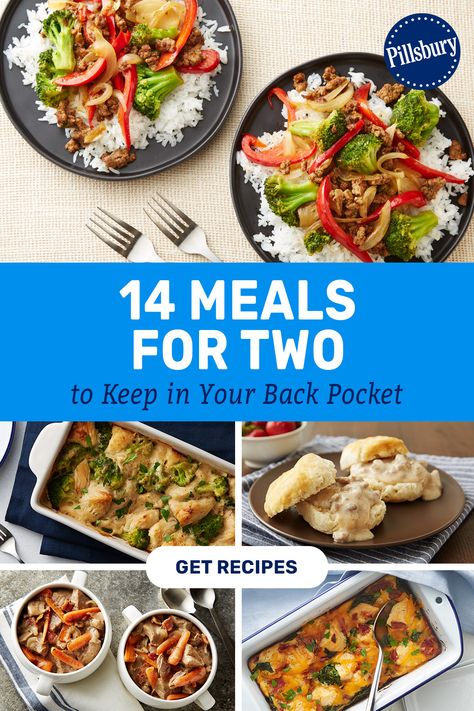 Meal Plans For Two People, Beef Recipes For Two People, Unique Meals For Two, Lunch For Two People, Easy Meals For 2 People, Soup For Two People, Simple Dinner Recipes For Two, 2 Person Dinner Recipes, Diner For Two