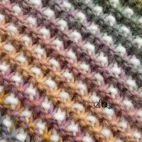 Slip Knit Stitch, Knitting Two Colors Pattern, Slip Stitch Knitting Patterns Free, Slip Stitch Knitting Patterns, Mosaic Knitting Patterns, Garter Slip, Easy Knit Blanket, Slip Stitch Knitting, Stitch Knitting Pattern