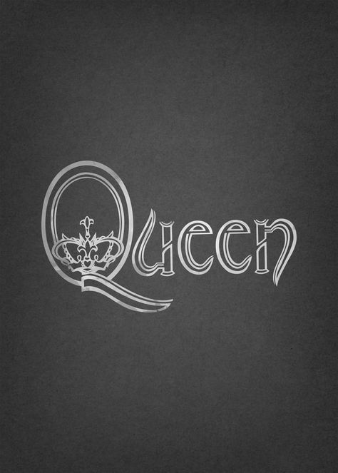 Mash Tattoos, Band Paintings, Queen Band Logo, Freddie Mercury Tattoo, Queen Logo, Tattoo Band, Queen Drawing, Rock Band Logos, Vinyl Painted