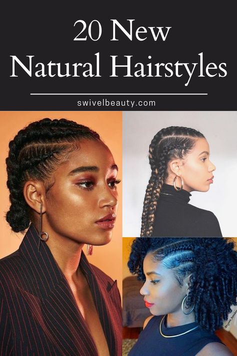 Looking for new, easy ways to style for your short, natural hair? Try one of these 20 best short natural hairstyles for some major hair inspiration. No matter which one it is, you’ll need some fresh inspo to keep your signature style flawless or to completely switch it up before you head back to work on Monday. Here, we’ve rounded up our top 20 looks for the New Year. Safe Hairstyles Natural Hair, Natural Hairstyles No Extensions, Short Natural Hairstyles, Short Natural Hair, New Natural Hairstyles, Curly Extensions, Big Curls, New Year New You, Easy Braids