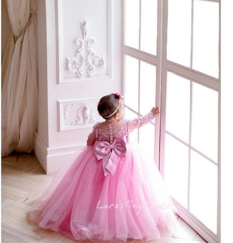 Pink Birthday Outfit, Frozen Princess Dress, Flower Girl Dress Pattern, Birthday Frocks, Pink First Birthday, Frocks For Babies, First Birthday Dress, First Birthday Tutu, Baby Birthday Dress