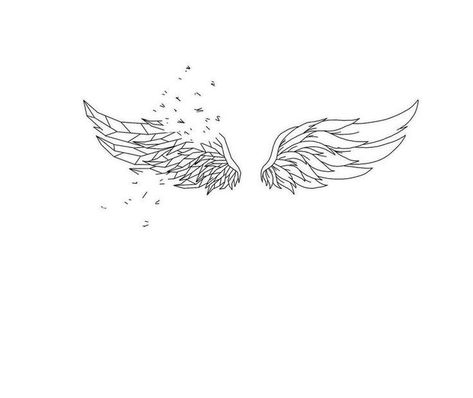 Loved By An Angel Tattoo Words, Aesthetic Wings Tattoo, Tattoo Ideas Wings, Simple Angel Wings Tattoo, Angel Wings Tattoo Design, Wings Tattoo Ideas, Collar Bone Tattoos, Wings Tattoo Design, Alas Tattoo