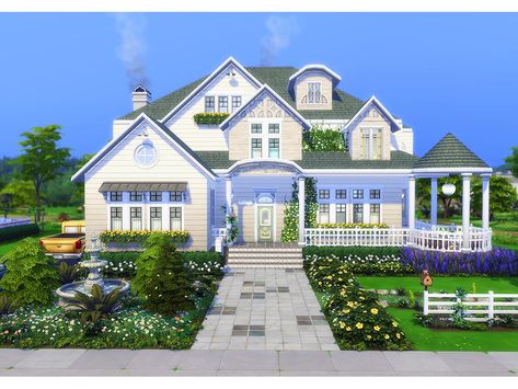 House Reference, Brindleton Bay, Build Inspiration, Casas The Sims 4, Ark Survival Evolved, Magnolia Blossom, Sims 4 Build, Sims 4 Houses, The Sims Resource