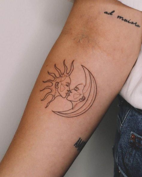 What Do Sun Tattoos Symbolize? | Self Tattoo Self Tattoo, Tatuaje Cover Up, Sun And Moon Tattoo, Aztec Tattoo, Sun Tattoos, Discreet Tattoos, Sun Tattoo, Dope Tattoos, Little Tattoos