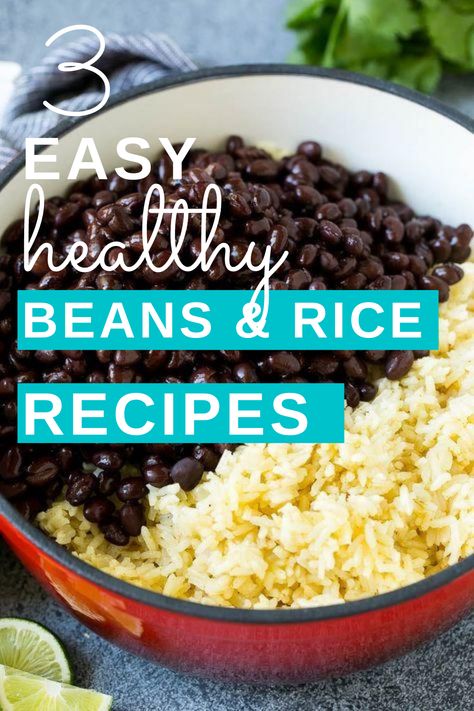 Healthy Bean And Rice Recipes, Rice Beans And Veggies, White Rice And Black Beans Recipes, White Rice Black Beans Recipes, Gerd Rice Recipes, Mediterranean Beans And Rice, Navy Beans And Rice Recipe, Healthy Beans And Rice, Beans And Rice Recipes Healthy