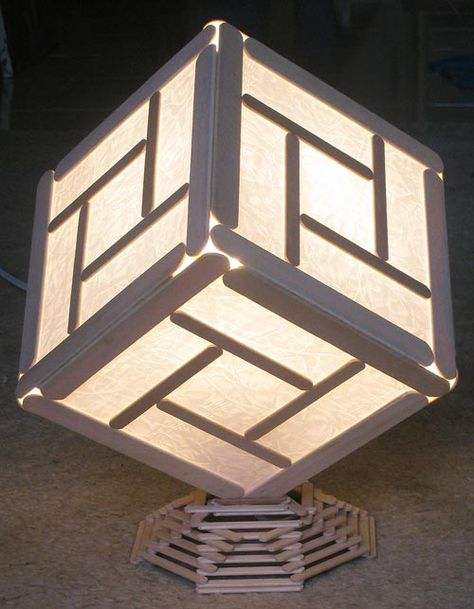 This lamp was designed for my students, I thought I would give them an electrical project to build. It truly is very simple with just a few popsicle sticks and a piece of paper. Most of the work wa…