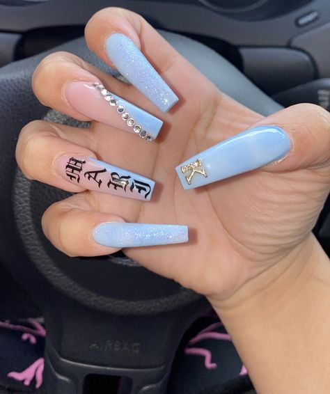 Name Nails, Anniversary Nails, Spring Acrylic Nails, Hippie Nails, Long Acrylic, Long Acrylic Nails, Nails Design, Nail Tech, Nail Ideas