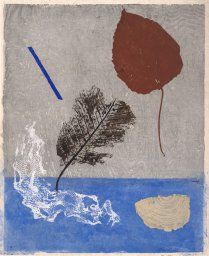 Onchi Koshiro. Objet No. 4, 1954. Color woodblock print. 44.7 x 36.6 cm (17 5/8 x 14 1/4 in. Koshiro Onchi, Sosaku Hanga, Strange Art, Relief Printing, The Art Institute Of Chicago, Japanese Woodblock Printing, Art Institute Of Chicago, Print Collage, Block Printing