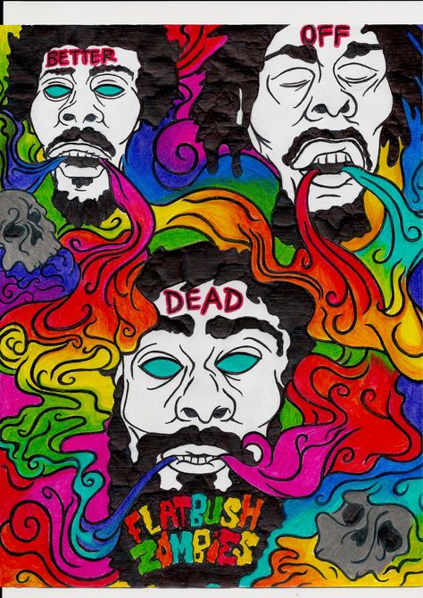 Flatbush Zombies Art, Flatbush Zombies, Colour Pencil Drawing, Colour Drawing, Colour Pencil, Art Drawings Sketches Creative, Pencil Drawing, Art Drawings Sketches, Drawing Sketches