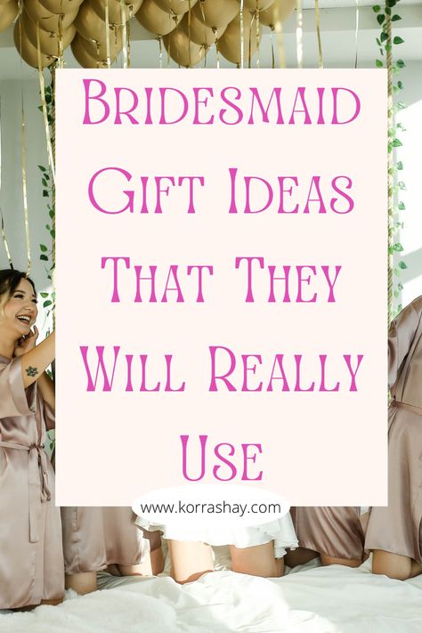 Bridesmaid gift ideas that they will really use! Fun gift ideas for bridesmaids 2023! Gift Ideas For Bridesmaids, Bridesmaid Gift Baskets, Bridesmaid Gifts From Bride, Diy Bridesmaid Gifts, Bridesmaid Presents, Bridesmaid Gift Ideas, Best Bridesmaid Gifts, Bridesmaid Gifts Unique, Asking Bridesmaids