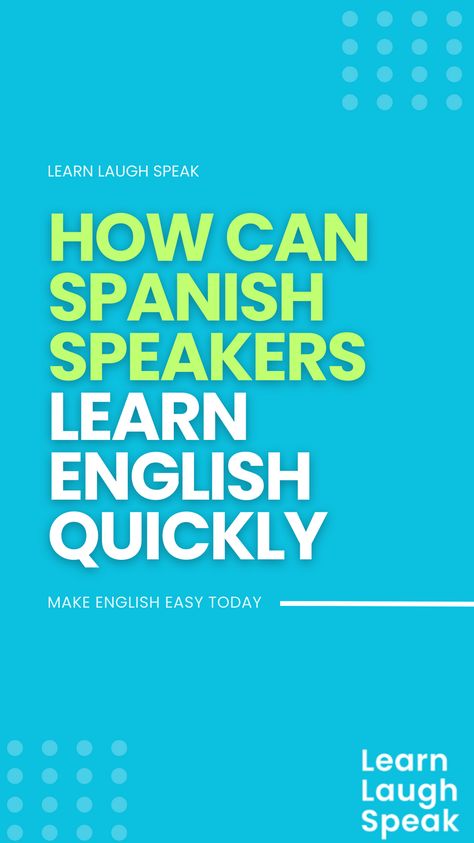 Searching for Spanish Speaker Learn English? Hola, Spanish speakers! Are you ready to take your English skills to the next level? Look no further, because Learn Laugh Speak is here to help. With our program based in both Mexico and Sydney, Australia, we offer a unique approach to learning English that combines fun and efficiency. Esl For Spanish Speakers, Teaching English To Spanish Speakers, English Teaching Aids Ideas, English To Spanish, Learning Organization, English Skills, Reading Comprehension Skills, Fluent English, Type Of Writing