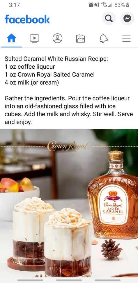 Carmel Crown Royal Drinks, Crown Royal Caramel Recipes, Crown Royal Salted Caramel Drinks, Salted Caramel Crown Royal Drinks, Salted Caramel Crown Royal, Crown Drinks, Crown Royal Recipes, Crown Drink, Crazy Drinks