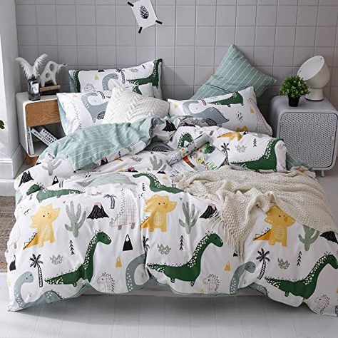 Twin Beds For Boys, Girls Twin Bed, Dinosaur Bedding, Modern Duvet Covers, Kids Duvet, Girls Bedding Sets, Toddler Bed Set, Kids Duvet Cover, Twin Bed Sets