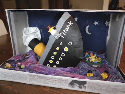 Titanic Diorama Project with Lego Cast & Crew - noelle o designs Titanic Diorama, Diorama Project, Diorama Kids, Diarama Ideas, Lego Baby, Titanic Sinking, Lego People, Side Sleeper Pillow, History For Kids