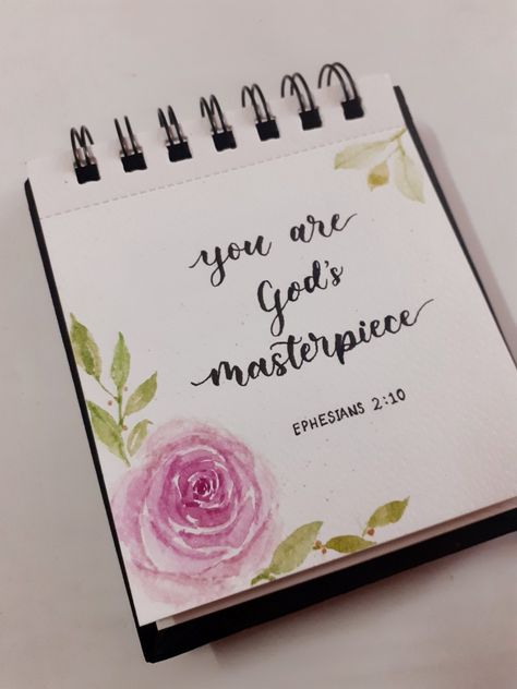 #ephesians2v10 Christian Cards Diy, Bible Verse Canvas Painting, Scripture Drawings, Bible Verse Lettering, Drawing Bible, Calligraphy Writing Styles, Cards Diy Easy, Bible Verse Painting, Calligraphy Quotes Doodles