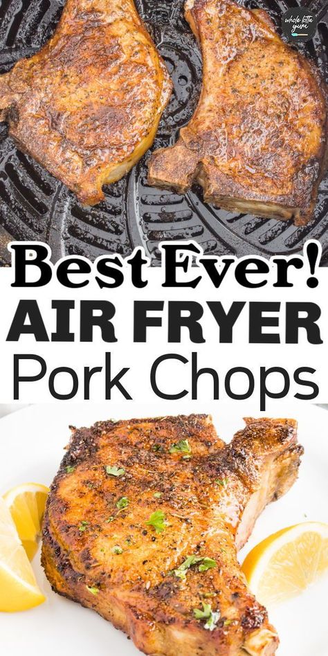 Pork Chop Recipes Healthy, Pork Chops Bone In, Air Fryer Recipes Pork, Healthy Pork Chop Recipes, Healthy Pork Chops, Air Fryer Pork, Air Fryer Pork Chops, Healthy Pork, Easy Pork Chop Recipes