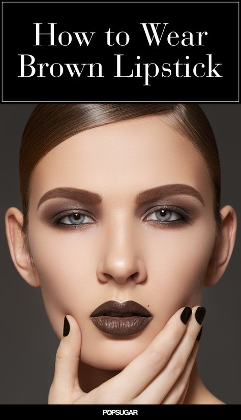 On Wednesdays We Wear . . . Brown Lipstick! Makeup Bibir, Dark Brown Lipstick, Dark Lip Makeup, Slicked Back Hairstyles, Makeup Suggestions, Brown Lipstick, Types Of Makeup, Slicked Back Hair, Dark Makeup