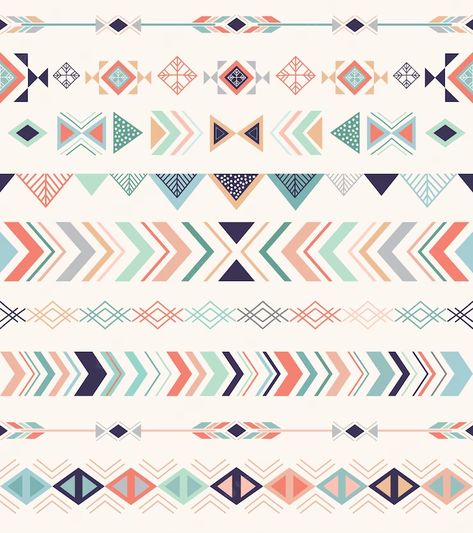 Premium Vector | Aztec pattern, seamless pattern with geometric elements. Aztec Pattern Wallpaper, Geometric Elements, Kunst Inspiration, Purple Walls, Brick Wallpaper, Wood Wallpaper, Boho Patterns, Aztec Pattern, Pattern Seamless