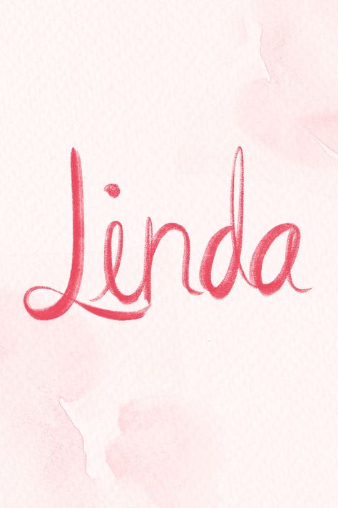 Linda name psd pink script font | free image by rawpixel.com / busbus Linda Wallpaper Name, Linda Aesthetic, Background Calligraphy, Work Background, Texture Watercolor, Wallpaper Themes, Calligraphy Name, Free Script Fonts, Name Wallpaper