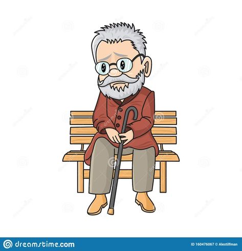 Cute Old Man, Chicken Vector, Sit On Kayak, Honey Logo, Agriculture Logo, Dj Logo, Man Vector, Old Person, Cartoon Man