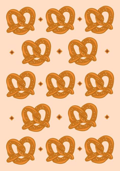 Pretzel vector wallpaper for graphic design and decorative element Disco Wallpaper, Vector Wallpaper, Soft Pretzel, Soft Pretzels, Vector Shapes, Heart Tree, Logo Banners, Cityscape Photos, Decorative Design