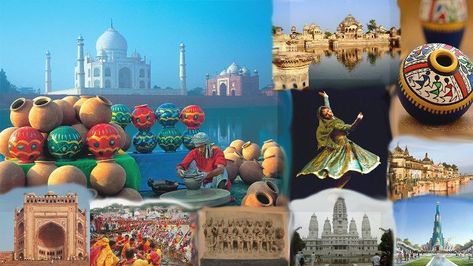 32 Interesting Facts About Uttar Pradesh | OhFact! Uttar Pradesh Traditional Dress, Uttar Pradesh Culture, Arunachal Pradesh, Tourism Poster, Cultural Capital, Wildlife Sanctuary, Seven Wonders, Travel Brochure, Ancient Temples