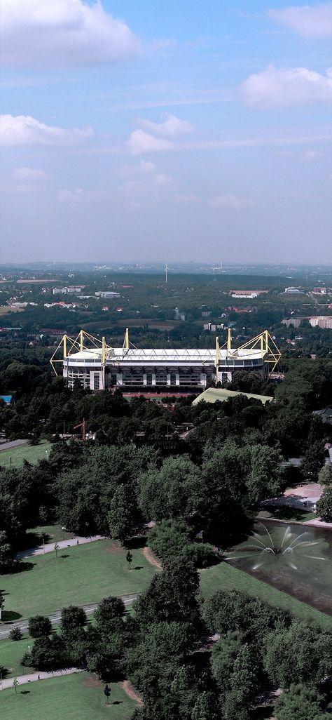 Westfalenstadion is a football stadium in Dortmund, North Rhine-Westphalia, Germany, which is the home of Borussia Dortmund. Officially called Signal Iduna Park for sponsorship reasons and BVB Stadion Dortmund in UEFA competitions, the name derives from the former Prussian province of Westphalia. Bvb Wallpaper, Signal Iduna Park, Stadium Wallpaper, Park Wallpaper, North Rhine Westphalia, Football Stadium, Football Stadiums, Football Wallpaper, A Football