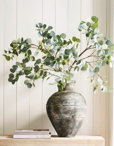 Restoration Hardware Look, Restoration Hardware Style, Dollar Eucalyptus, Eucalyptus Branches, Silver Dollar Eucalyptus, Deco Originale, Objet Design, Vase Fillers, Handcrafted Ceramics