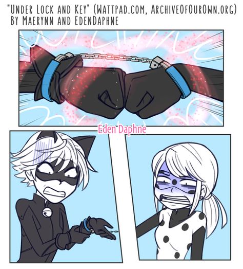 ~*~*~*~*~*~*~*~*~*~*~*~*~*~*~*~ Under Lock And Key Miraculous, Eden Daphne, Miraculous Stories, Tattoo Character, Comics Ladybug, Adrien Miraculous, Marinette Ladybug, Lady Noir, Under Lock And Key