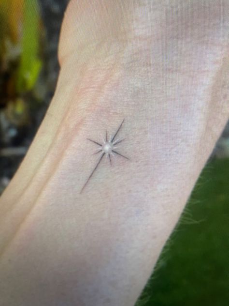 Star Crossed Tattoo, Burning Star Tattoo, Cross With Stars Tattoo, White Stars Tattoo, Cross Star Tattoo, 8 Pointed Star Tattoo Bryce, Eight Point Star Tattoo, Evening Star Tattoo, Star Birthmark