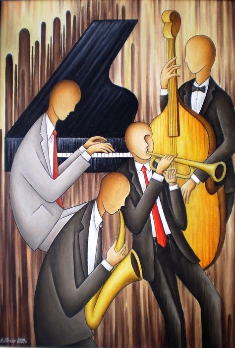 Saxophone Art, Jazz Quartet, Composition Painting, Jazz Poster, Jazz Art, Music Illustration, Music Painting, Diy Watercolor Painting, Music A