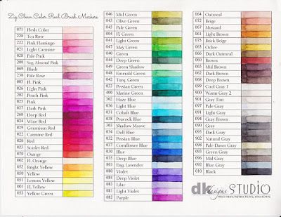 Zig Clean Color Real Brush Color Chart, Zig Markers, Watercolour Markers, Color Markers, Watercolor Markers, Water Coloring, Color Brush, Brush Markers, Coloring Supplies