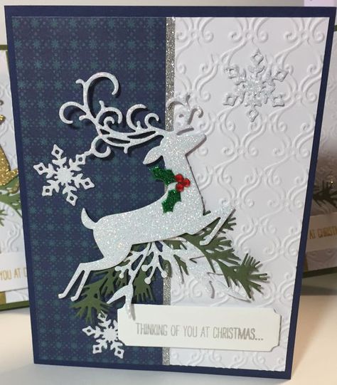 Christmas Cards With Deer, Childrens Christmas Cards, Deer Christmas Cards, Reindeer Cards, Reindeer Christmas Cards, Folded Christmas Cards, Die Cut Christmas Cards, Deer Cards, Sample Christmas Cards