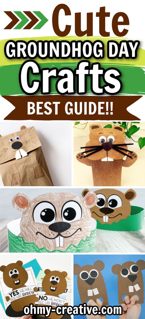 Groundhog Day can be lots of fun for the kids. Get them involved in one of these great Creative Groundhog Day Crafts – definitely fun for the family or as a school activity! Groundhog Day Crafts For Kindergarten, Ground Hog Crafts For Kids, Groundhog Day Bulletin Boards, Groundhog Day Games For Kids, Groundhog Day For Kids, Ground Hogs Day Crafts For Kids Preschool, Groundhog Activities For Toddlers, Ground Hogs Day Crafts For Toddlers, Groundhog Day Decorations