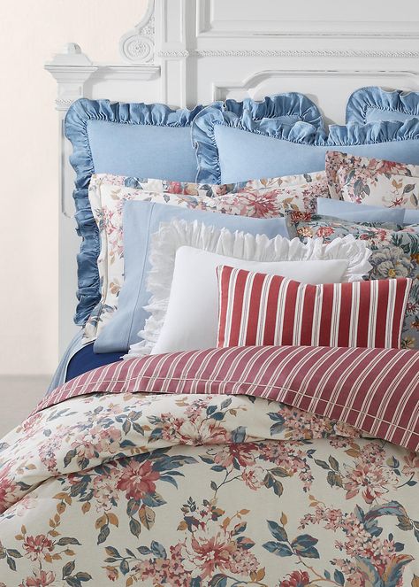 Tilly Bedding Collection Ralph Lauren Bedding, Down Comforters, Reversible Duvet Covers, Cotton Comforters, Queen Comforter, Duvet Bedding, King Comforter, Blue Bedroom, King Duvet Cover