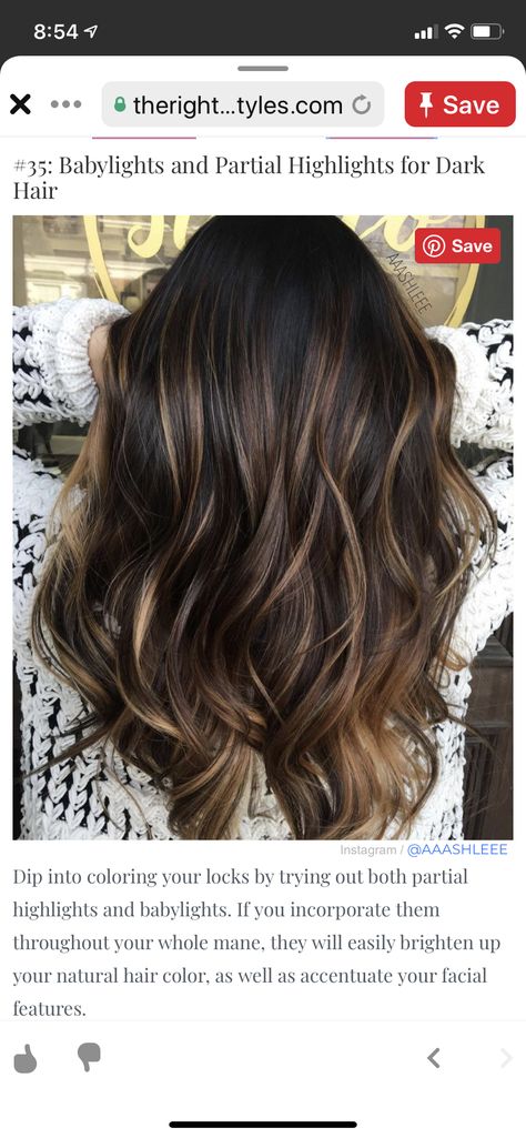 Melted Brunette Hair, Partial Highlights Caramel, Partial Highlights For Brunettes Caramel, Caramel Partial Highlights, Partial Highlights For Dark Hair, Dark Brunette Balayage, Partial Balayage, Dipped Hair, Brown Straight Hair