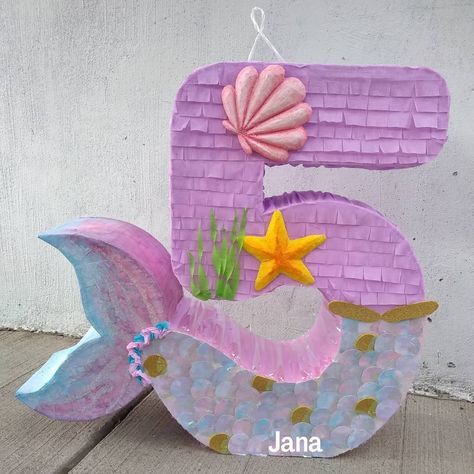 Hello Kitty Pinata, Mermaid Pinata, Mermaid Pirate Party, Princess Jasmine Birthday Party, Birthday Pinata, Jasmine Birthday, 1st Birthday Girl Decorations, Mermaid Birthday Party Decorations, Mermaid Theme Birthday Party