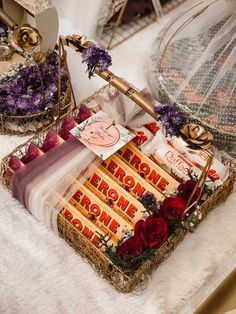 Engagement Gift Hamper Ideas, Chocolate Tray Decoration Wedding, Choclate Packing Ideas Gift, Engagement Hamper Ideas, Gift Hamper Ideas, Wedding Hampers, Engagement Gift Baskets, Hampers Ideas, Bucket Gifts