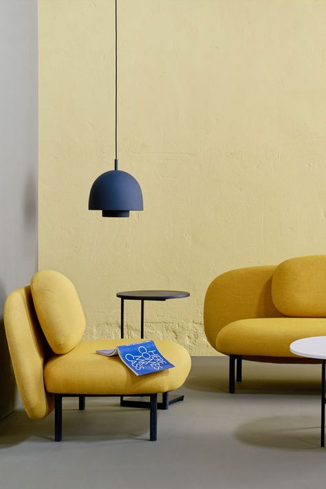 Fun, innovative, playful, and eye-catching. The Gummy Sofa is a statement piece for your home exuding an air of youthfulness. #BetterWithBasics #yonoh #furniture #modern #homeinspo #instahome #interiordesign #yellow #livingroom Yellow Lounge Chair, Chair Interior Design, Yellow Lounge, Furniture Modern, Eames Lounge Chair, Lounge Chair, Lounge, Sofa, Interior Design