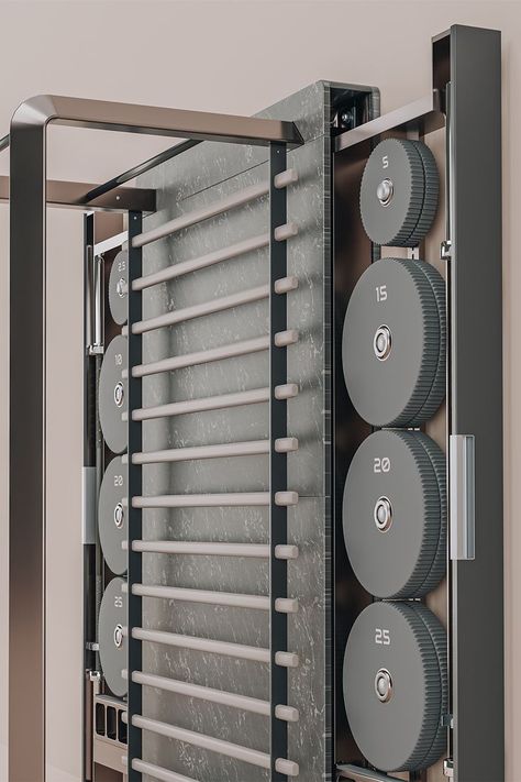 Efficient Furniture, Gym Rack, Small Home Gym, Luxury Gym, Home Gym Decor, Home Gyms, Workout At Work, Home Gym Design, Gym Decor