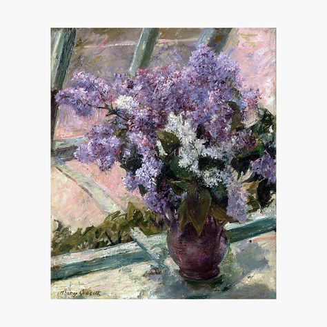 Lilacs In A Window, Mary Cassatt Art, Window Poster, American Impressionism, Mary Cassatt, William Turner, Pierre Auguste Renoir, Tile Murals, Piet Mondrian