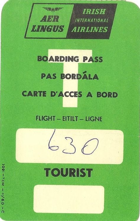 Aer Lingus, Ginger Ale, Vintage Travel, Time Travel, Boarding Pass, Transportation, Ginger, Collectibles, Travel